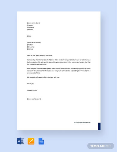 5+ Business Thank You Letter Templates - PDF, Word, Apple Pages, Google ...