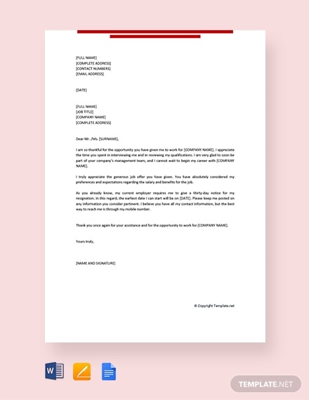 thank you letter to recruiter after job offer