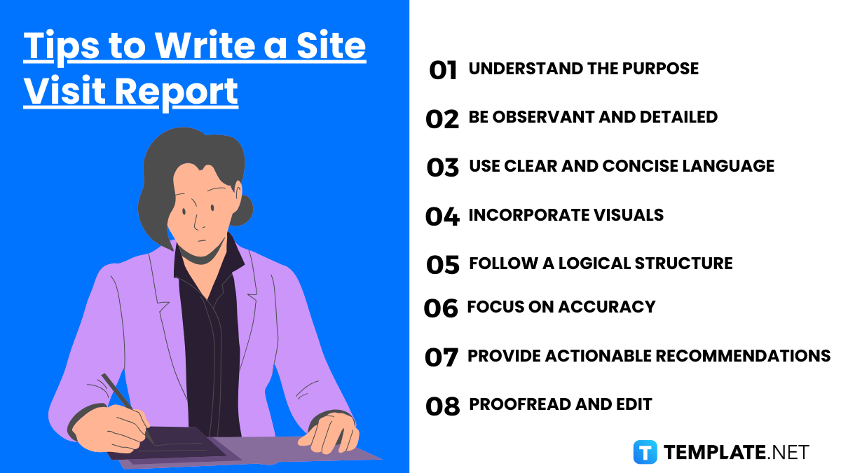 tips to write a site visit report