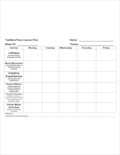 6+ Toddler Lesson Plan Templates - PDF, Word, Apple Pages, Google Docs