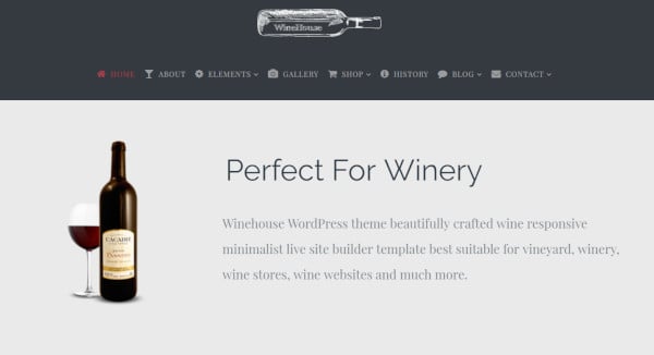 winehouse – customized wordpress theme
