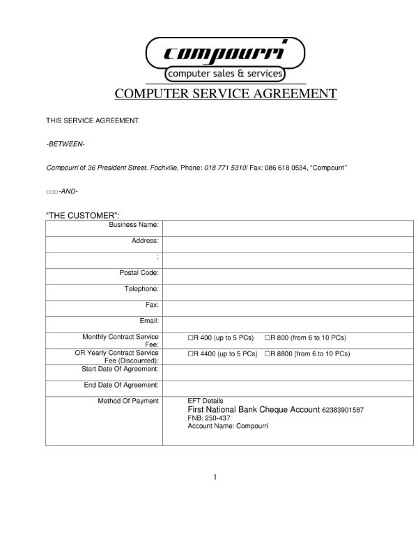 computer service agreement 11