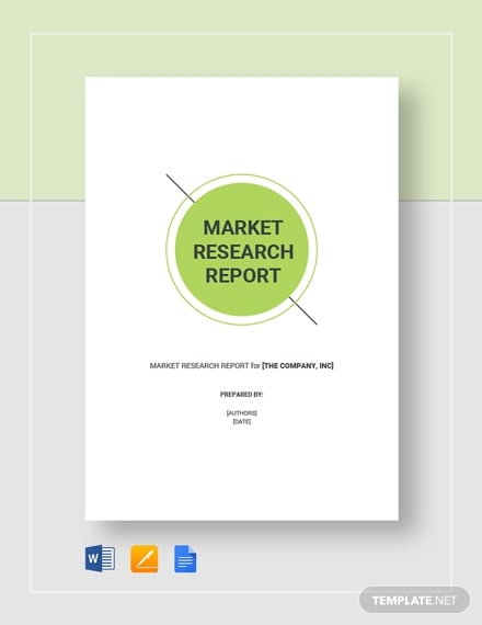 format of market research report
