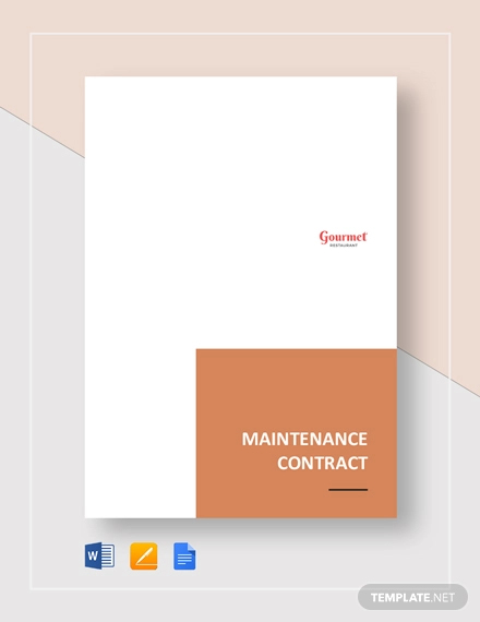 15+ Maintenance Contract Templates - Word, PDF, Apple Pages, Google ...