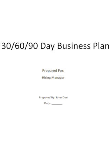 30 60 90 day business sales plan
