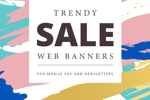 abstract mobile sale banner