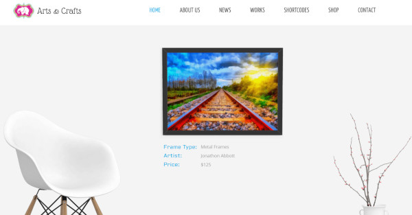 arts and crafts 150 shortcode elements wordpress theme