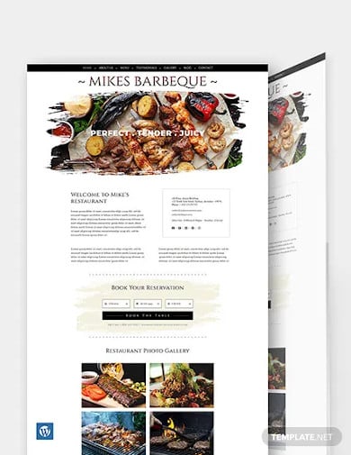 bbq restaurant wordpress theme template