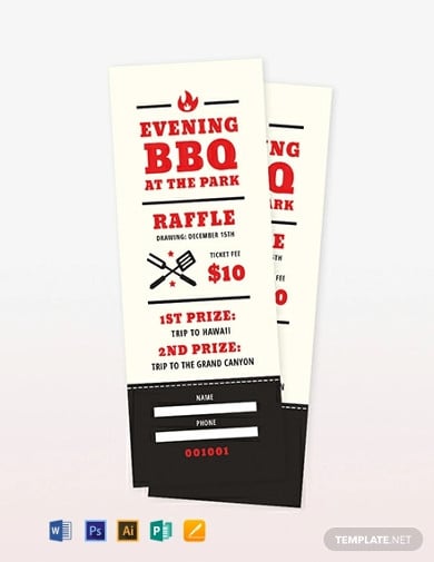 barbeque-raffle-ticket-template