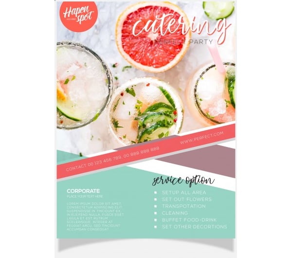 basic catering food brochure