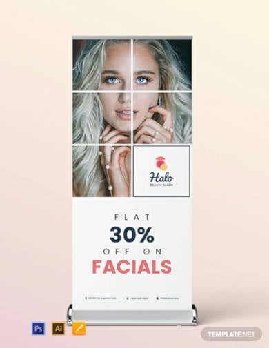 beauty saloon roll up banner