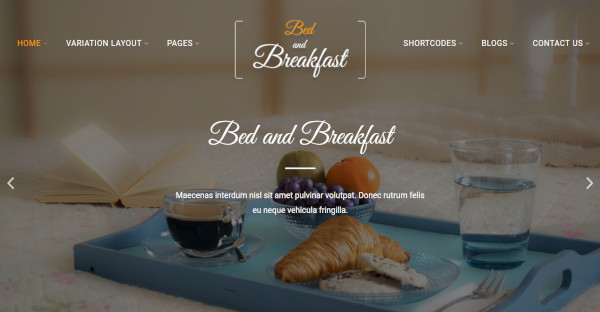 bed and breakfast – translation ready wordpress theme