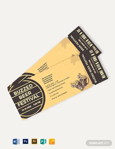 beer festival ticket template