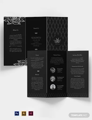 blank funeral order of service template