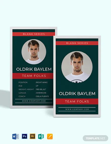 blank trading card template