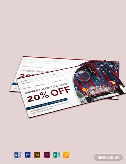 car cleaning discount voucher layout
