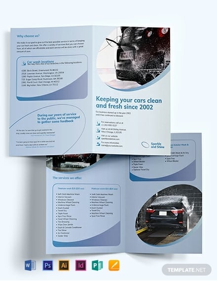 car-wash-bi-fold-brochure-template