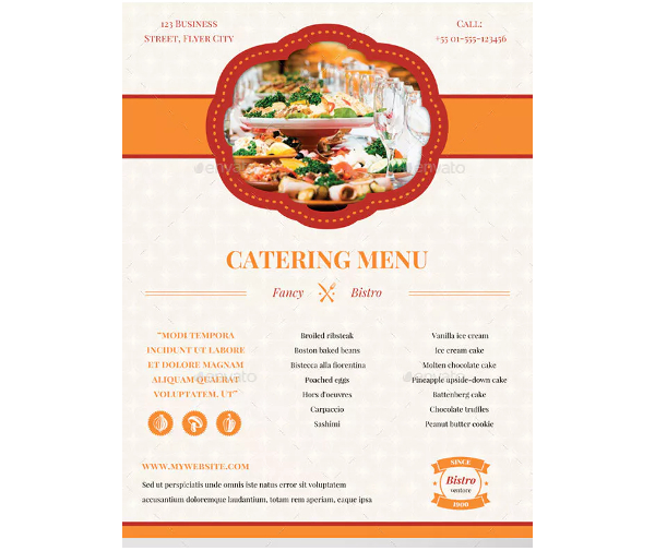 catering business flyer