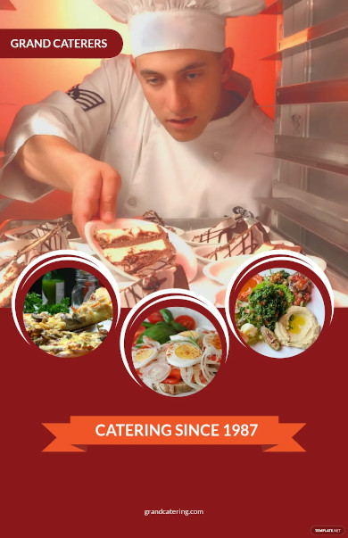 catering service poster template