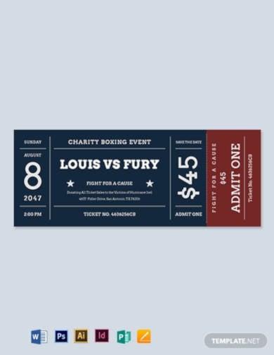 charitable sports event ticket