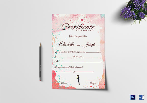 christian wedding certificate template