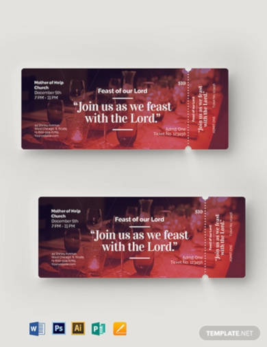 26+ Best Church Ticket Templates in PSD | AI | InDesign | Word | Pages