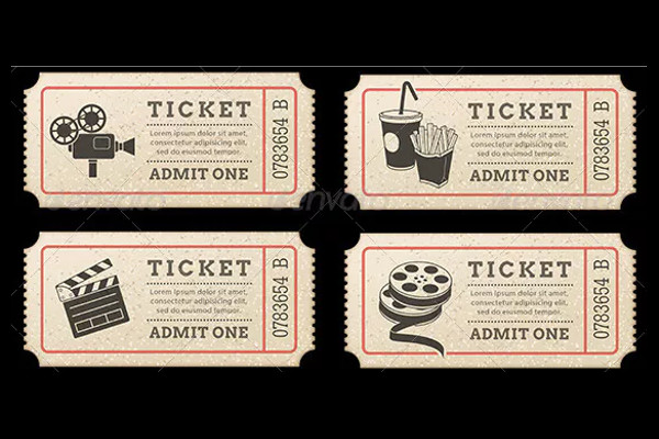 cinema tickets templates