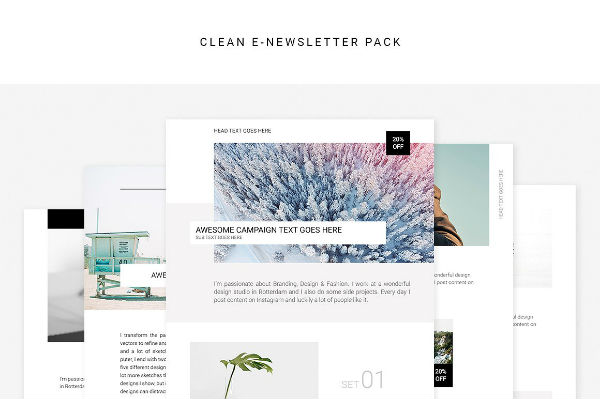clean corporate newsletter email template