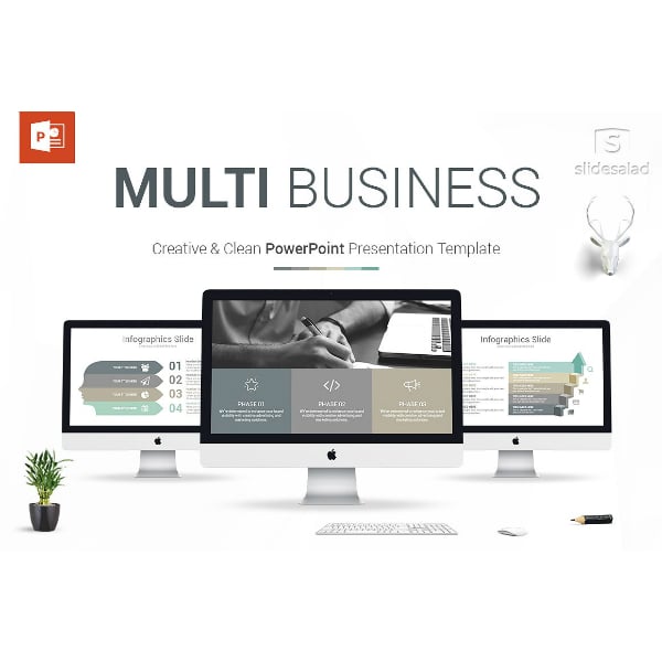 clean multi business powerpoint example