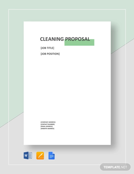 cleaning proposal template