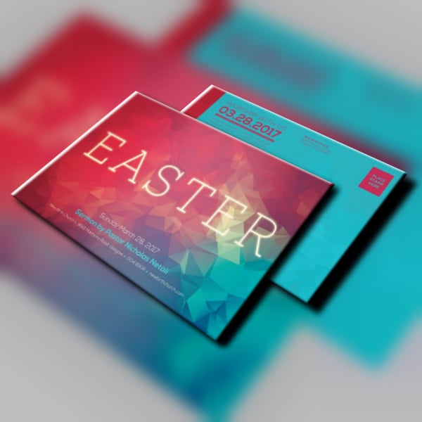 colorful geometric easter flyer sample