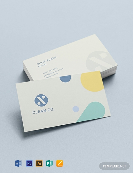 business card template illustrator free download cleaning