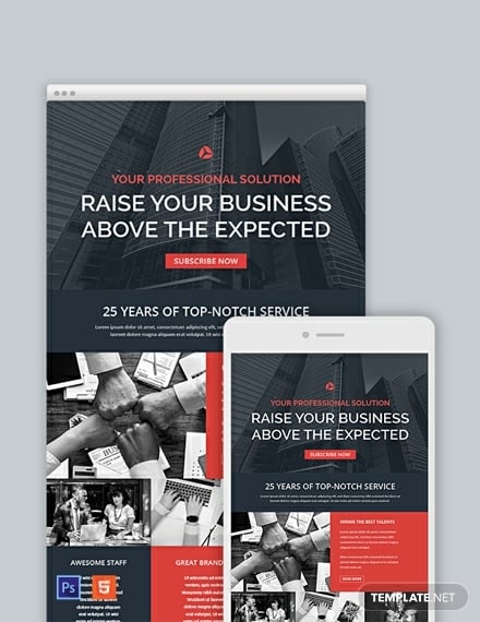 corporate email newsletter template