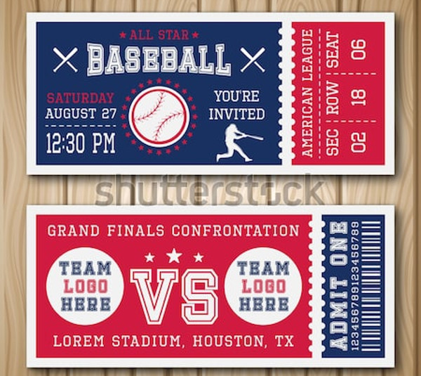 23+ Baseball Ticket Templates in AI Word Pages PSD Publisher