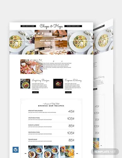 creative restaurant wordpress theme template