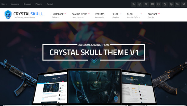 Gaming WordPress Theme - Twitch and  Integration