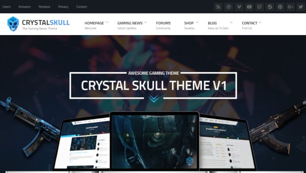 crystalskull – bbpress plugin wordpress theme