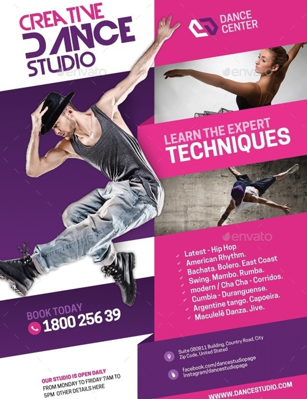Dance Brochure Templates Free Download Printable Templates