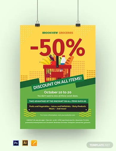 discount sale poster template