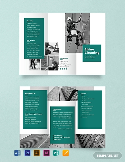 downloadable cleaning service brochure design