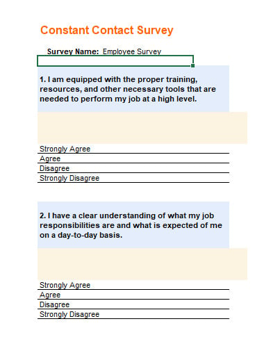 employee survey template in xls