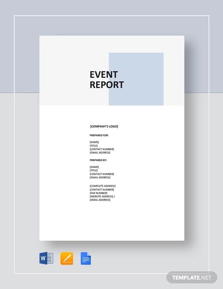 how to write an event report