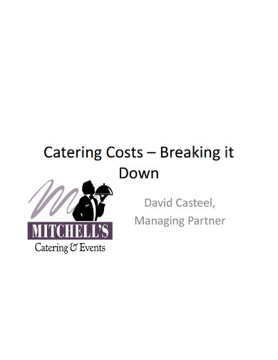 example catering budget