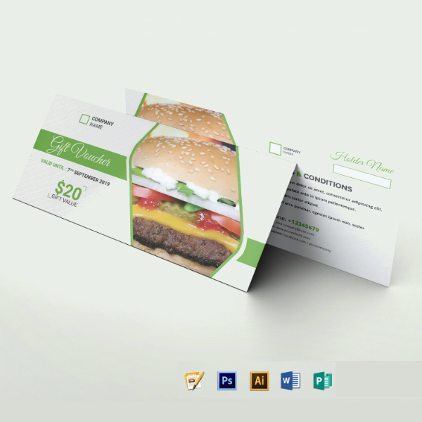 fast food restaurant voucher example