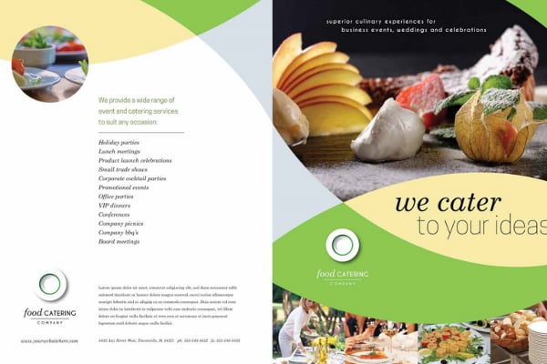 food catering event brochure
