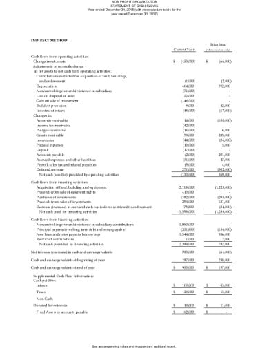 formal financial statement for nonprofit