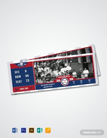 free baseball ticket template 440x570