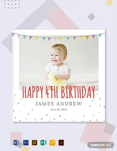 free birthday photo book cover template