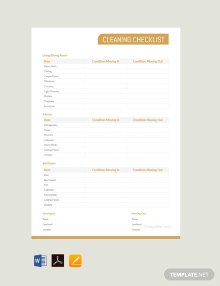 free cleaning checklist template 440x570 1