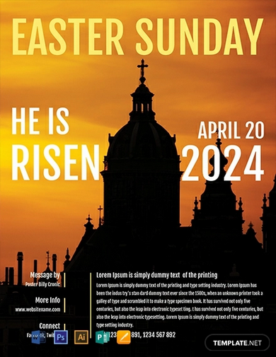 free easter church flyer template